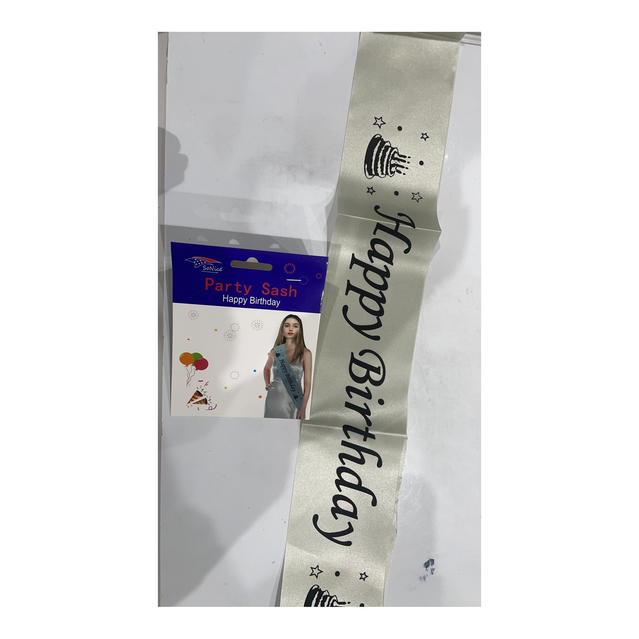 Party Sash Silver